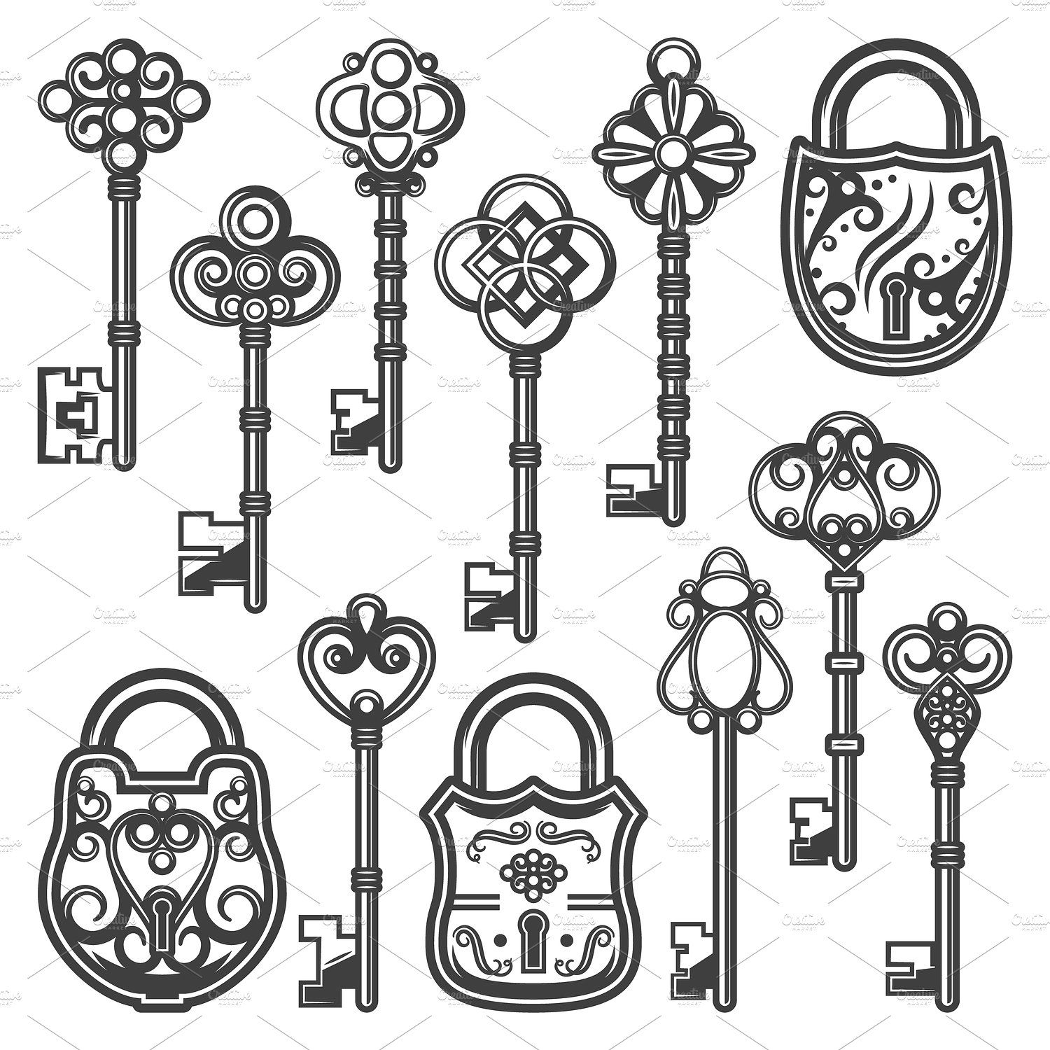 Antique Lock Tattoo