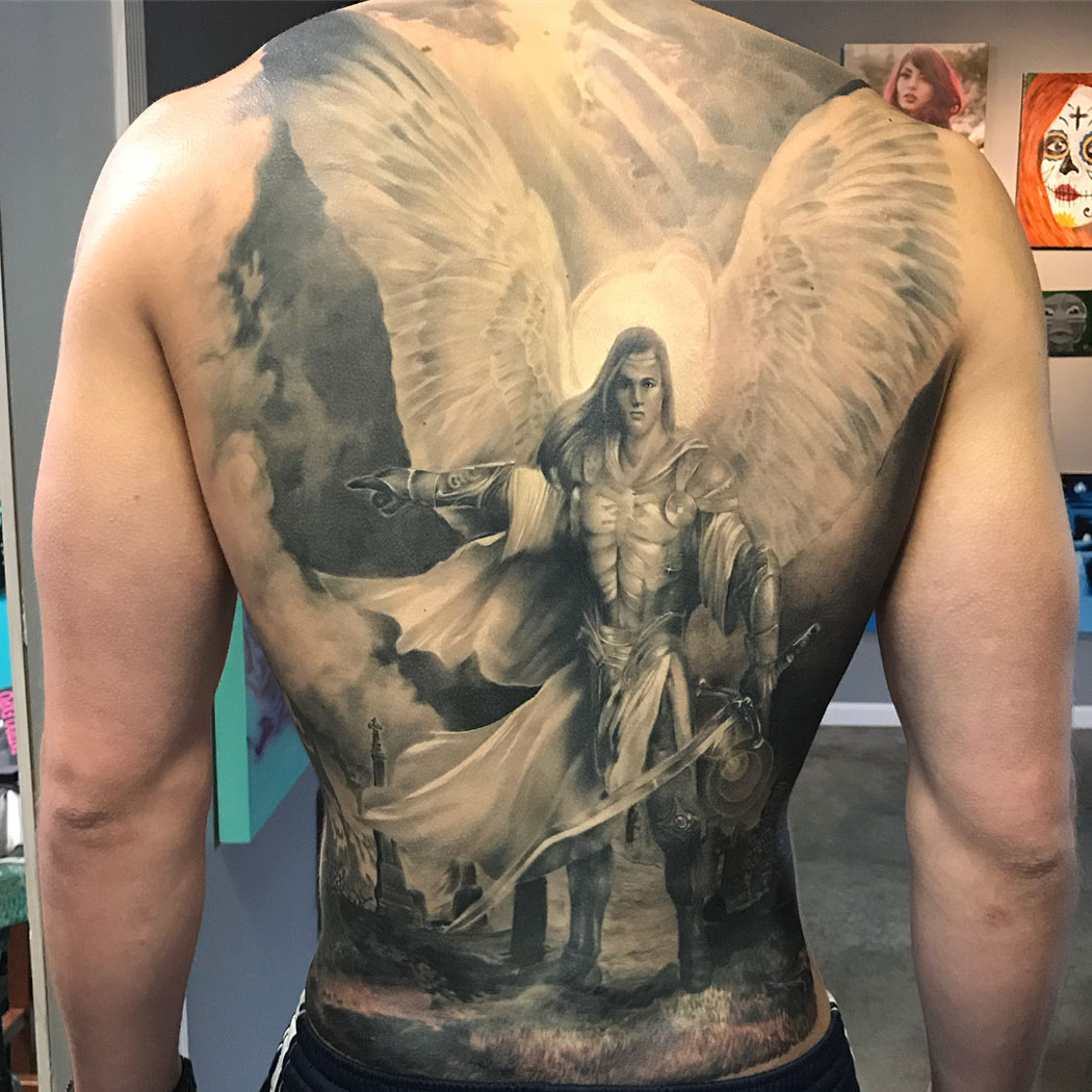 Archangel Michael Tattoo Design