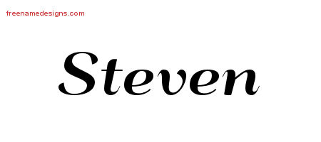 Art Deco Name Tattoo Designs Steven Graphic Download Free Name Designs