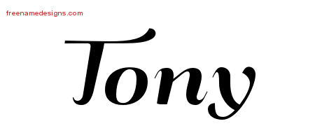 Art Deco Name Tattoo Designs Tony Printable Free Name Designs