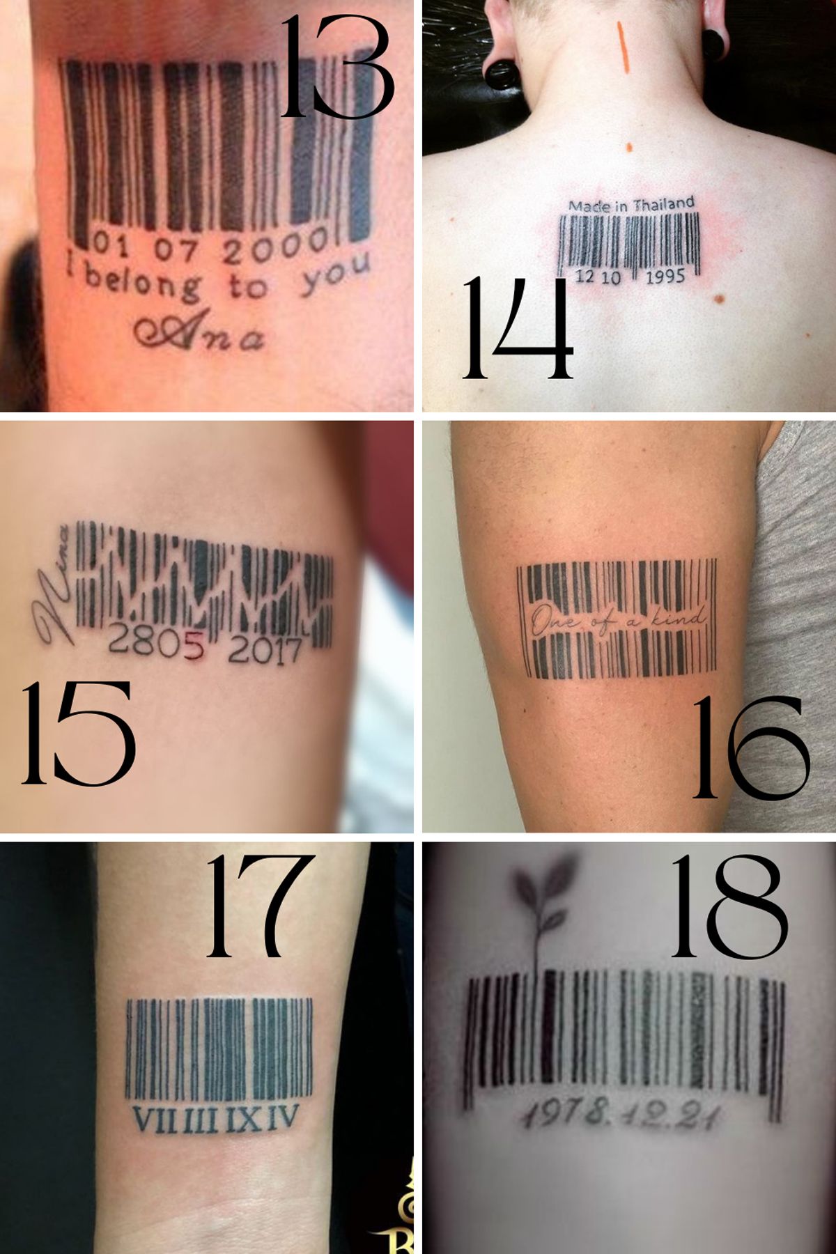 Attitude Tattoo Studio Oslo Barcode Milk Kennskogli Barcode Tattoo Tattoo Designs