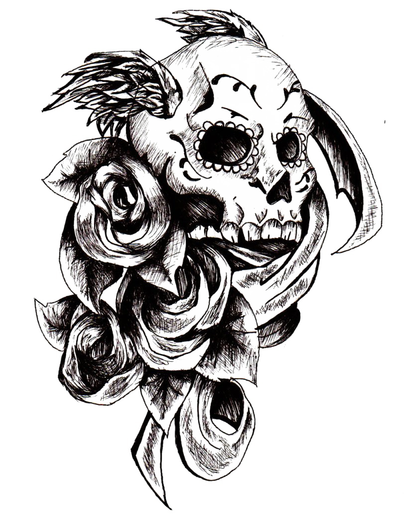 Biomechanical Tattoo Design White Background Png File Download High