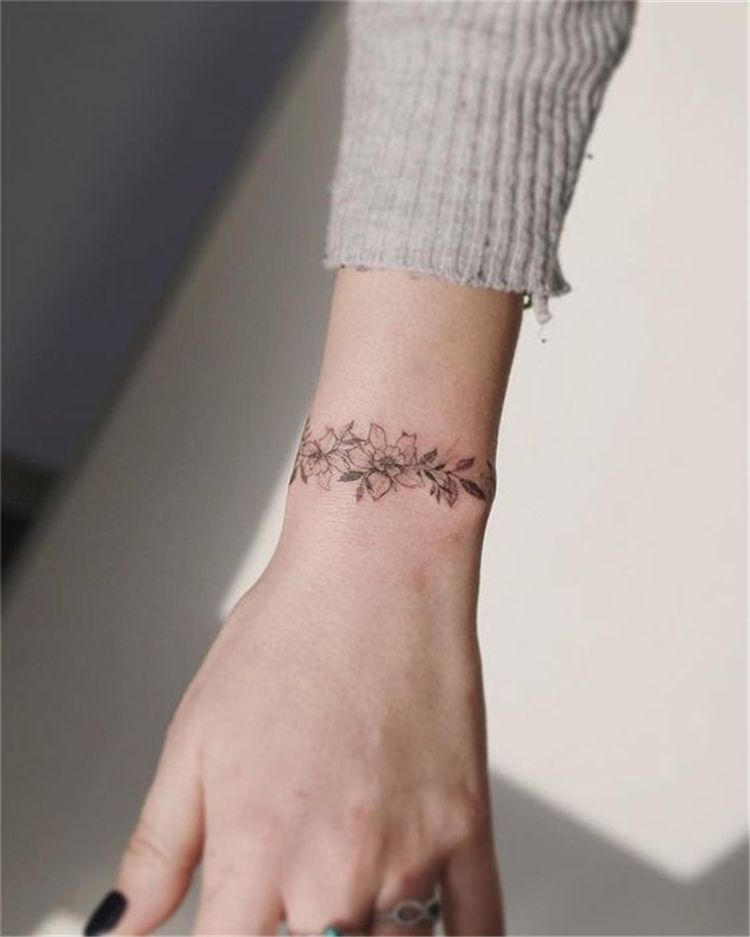 Bracelet Tattoo Design With Images Flower Wrist Tattoos Wrist