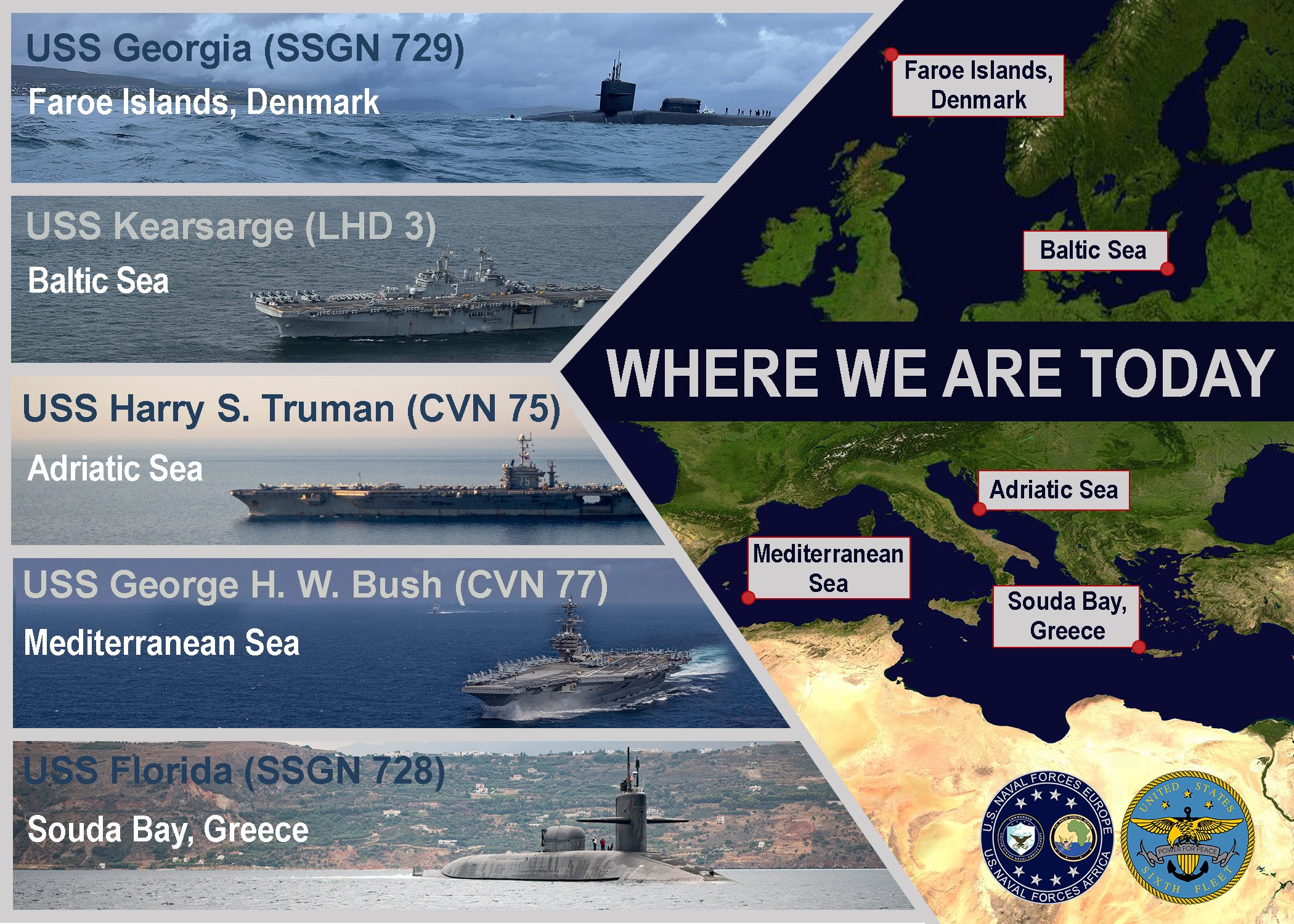 Carrier Uss George H W Bush Joins Truman Strike Group In Mediterranean