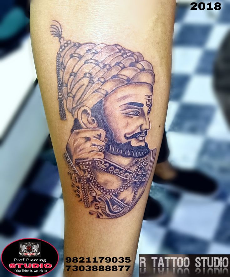 Chatrapati Shivaji Maharaj Tattoo Done By R Tattoo Studio Ghatkopar R