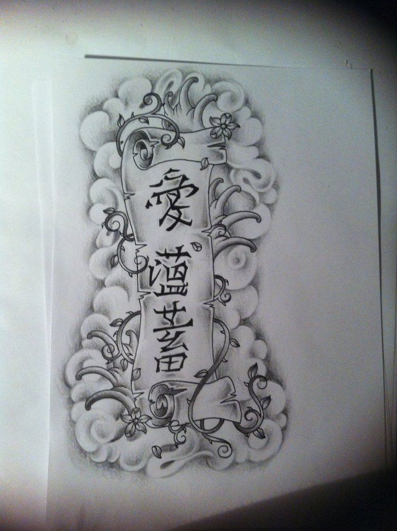 Chinese Scroll Tattoo Designs