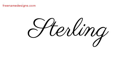 Classic Name Tattoo Designs Sterling Printable Free Name Designs