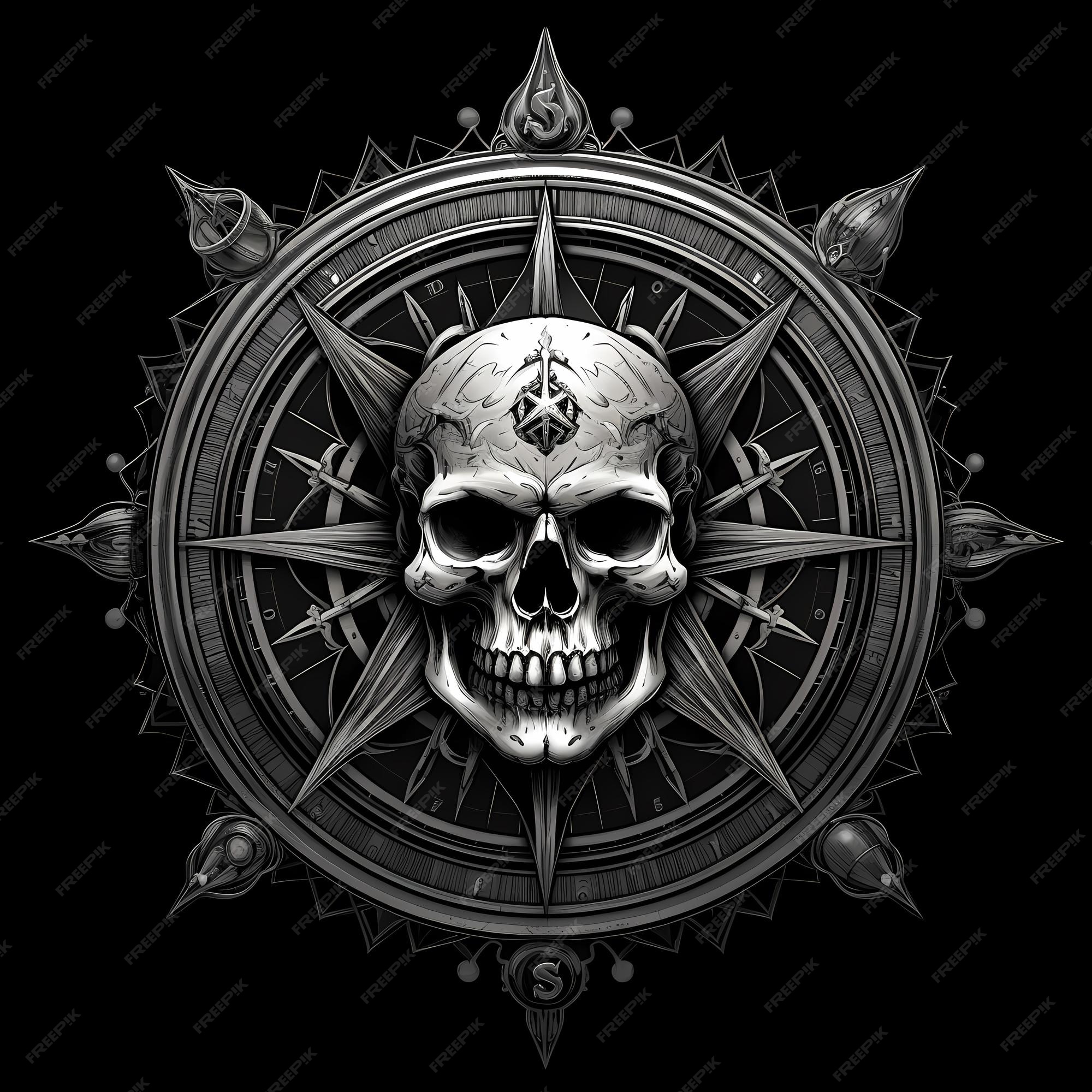 Compass And Skull Tattoo Nautical Tattoo Compass Tattoo Clock Tattoo