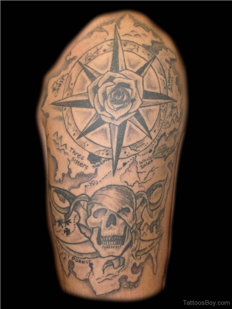 Compass Skulls Drawing Compass Tattoo Symbolic Tattoos