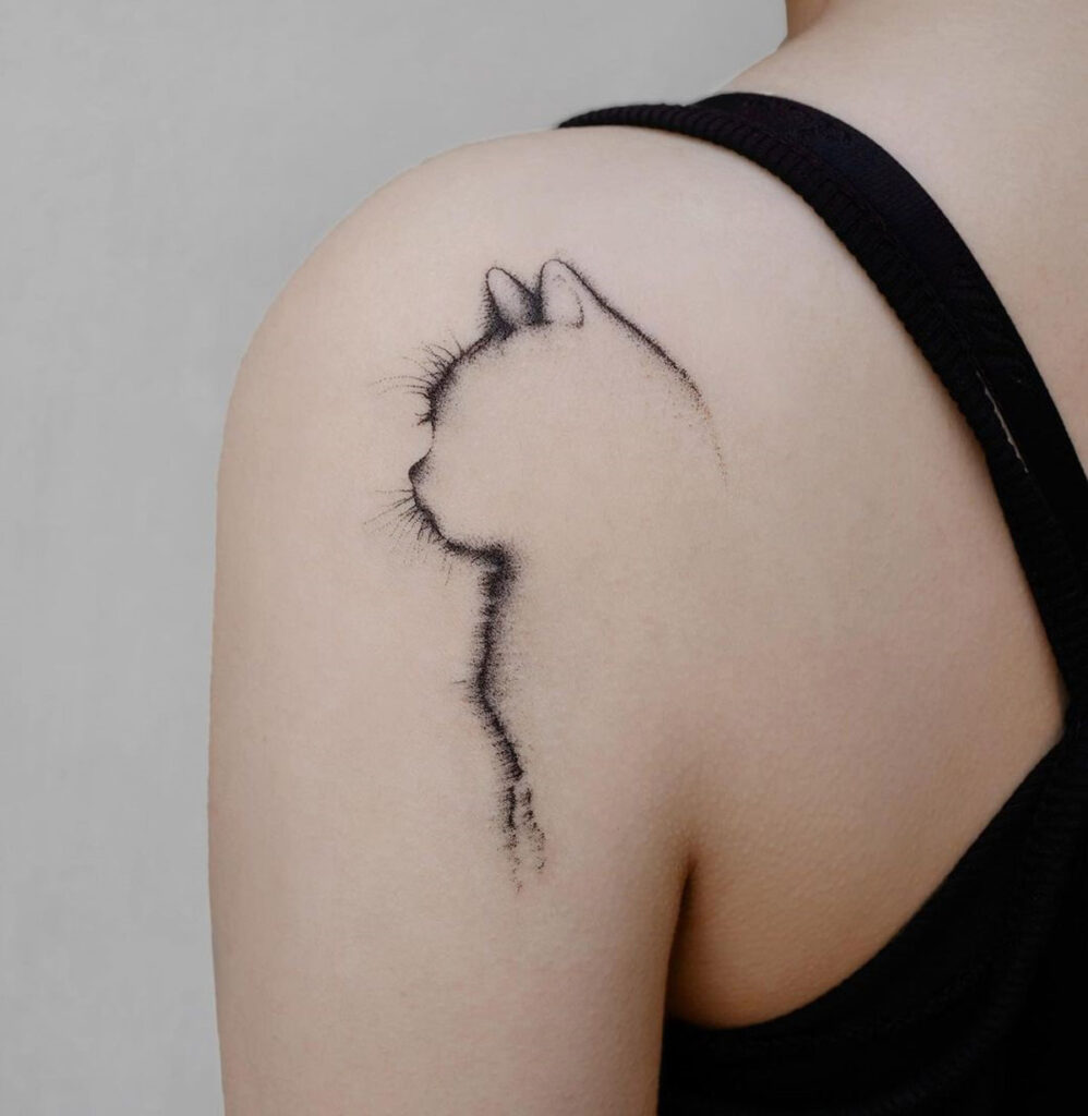 Cool Cat Outline Tattoo Ideas For Kitty Lovers Tattoos For Women Cat