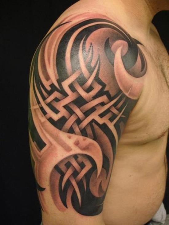 Creative Black And Grey Taino Mens Arm Tattoos Tribal Tattoos With