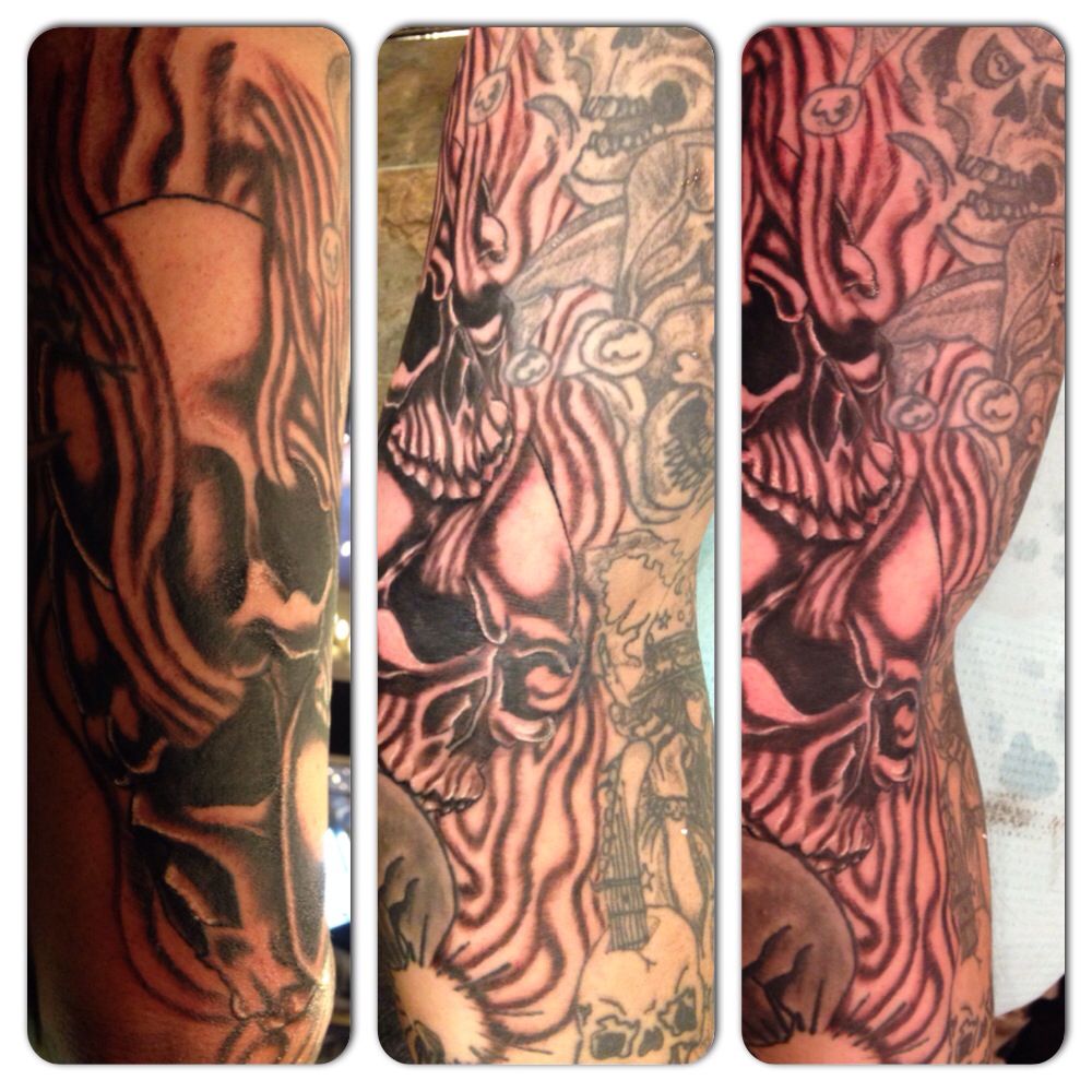 Custom Skulls N Smoke Design Smoke Design Tattoos Skull