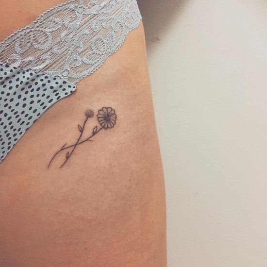 Cute And Small Hip Tattoos For Girls