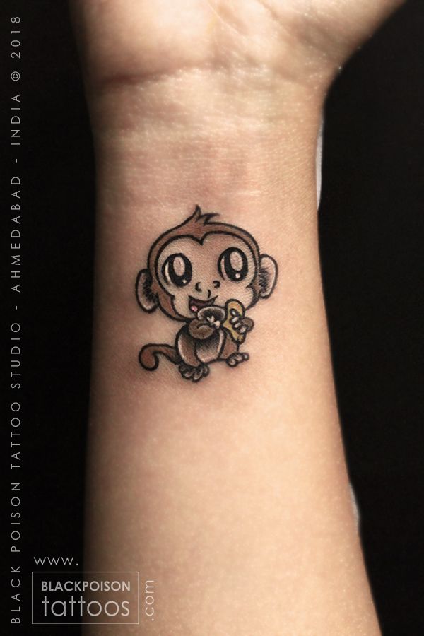 Cute Little Monkey Tattoos