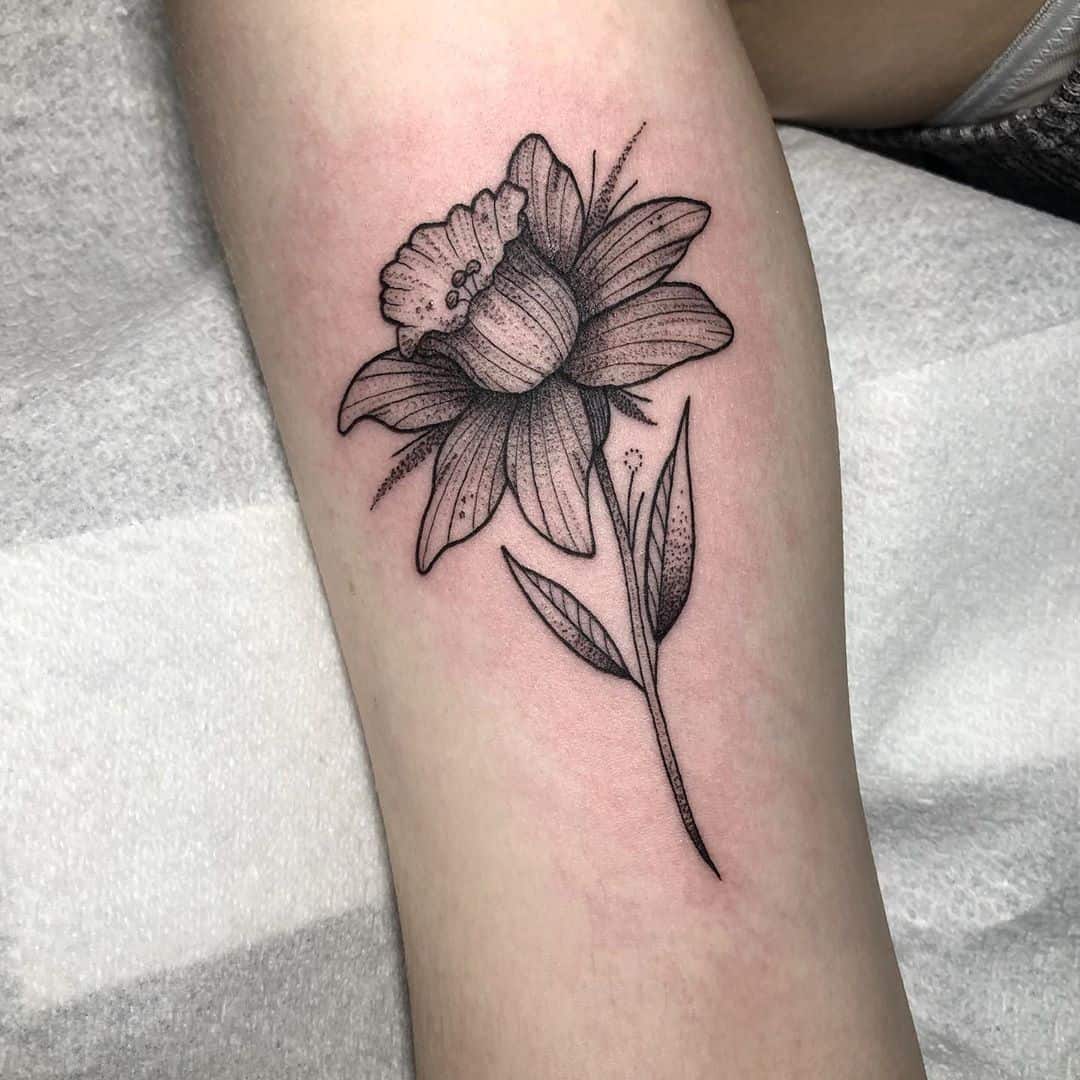 Daffodil Tattoo Ideas For Females