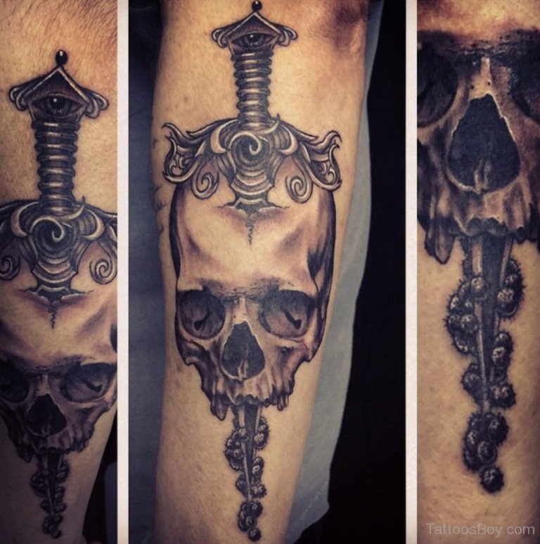 Dagger Skull Tattoo