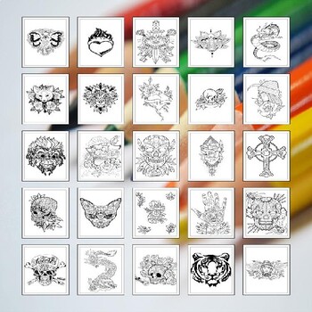 Design Your Own Tattoo With Our Printable Coloring Sheets Collection