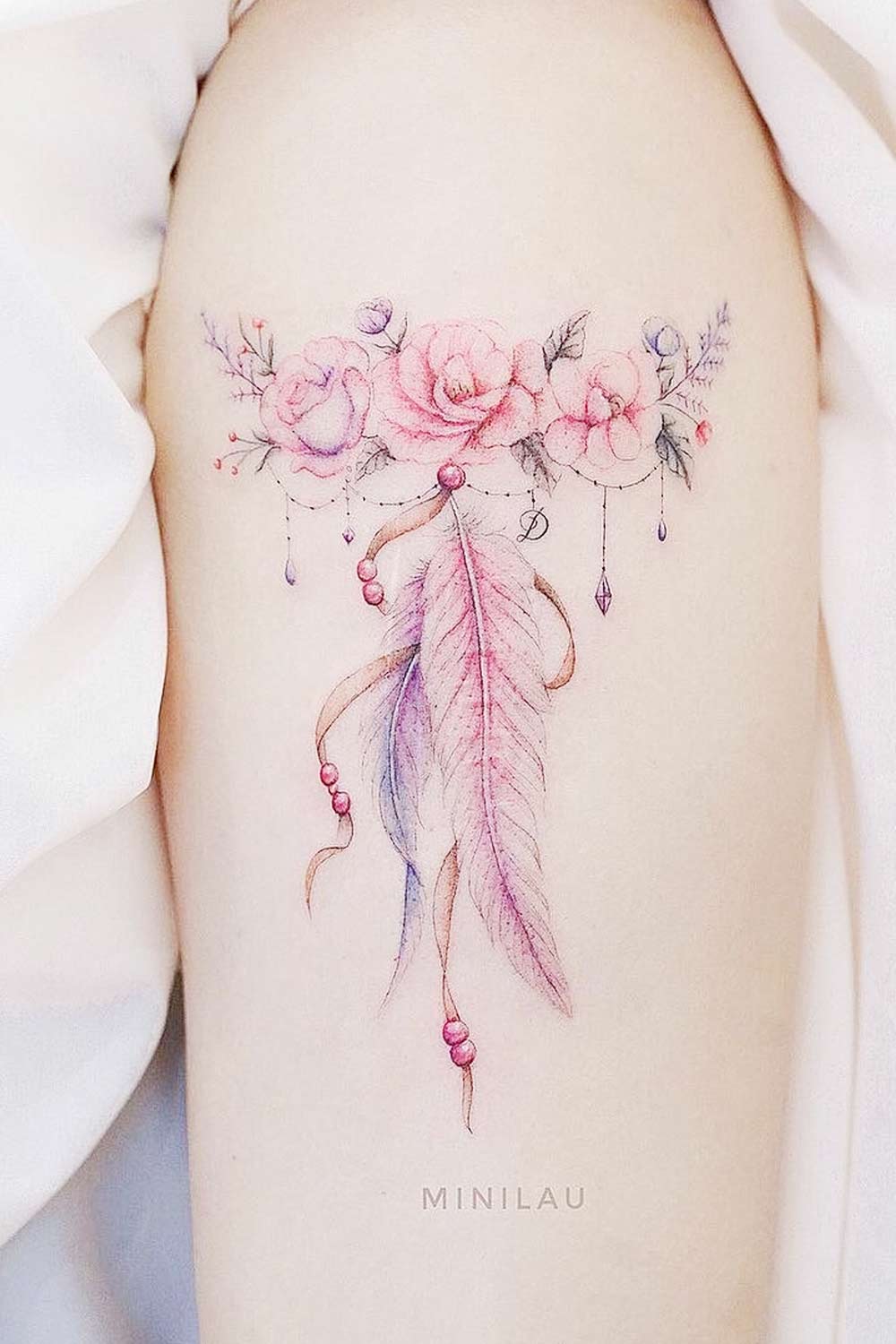 Details More Than 76 Feather And Flower Tattoo Latest In Coedo Com Vn