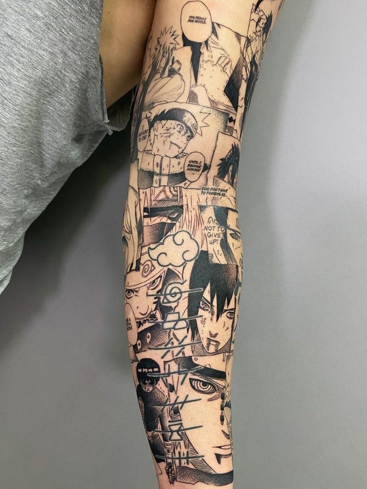 Discover 62 Anime Panel Tattoo Sleeve Super Hot In Eteachers