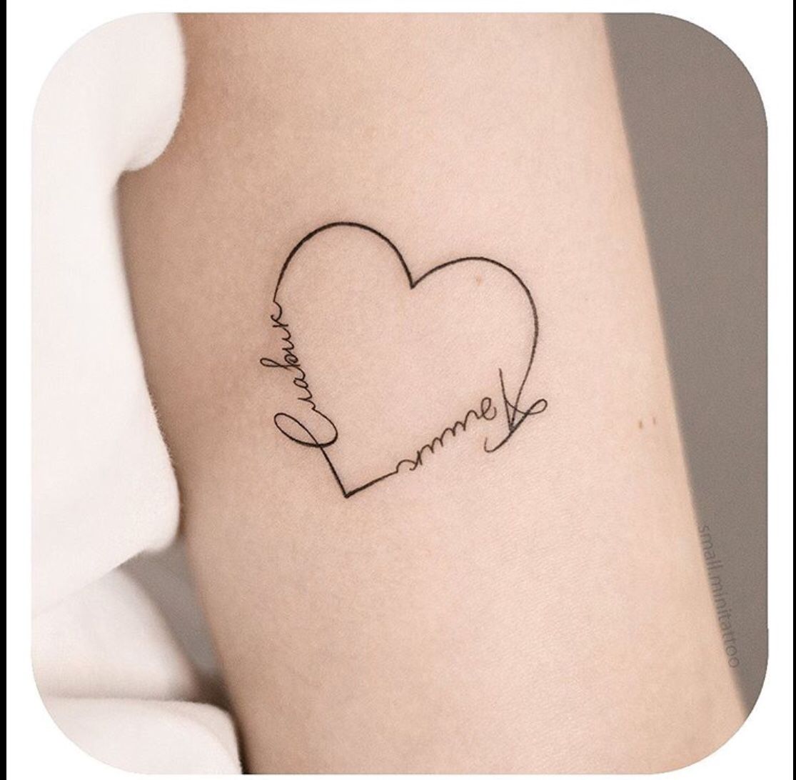 Discover 78 Heart Tattoo Designs With Initials Latest In Cdgdbentre