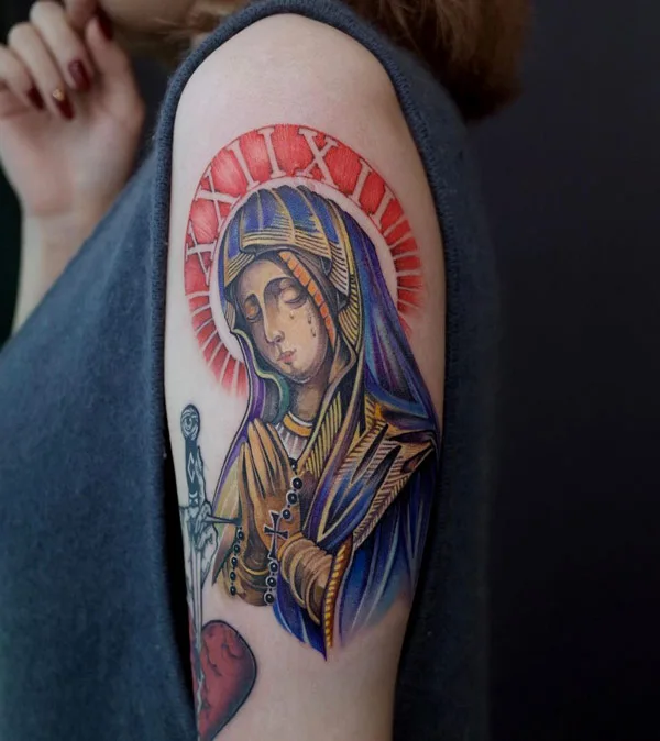 Discover More Than 63 Virgin Mary Tattoo Color In Eteachers