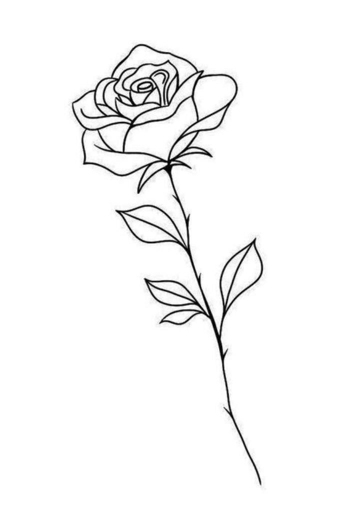 Discover More Than 77 Simple Rose Tattoo Stencil Latest In Coedo Com Vn