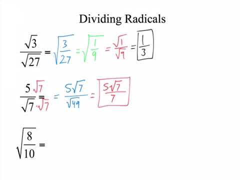 Dividing Radicals On Your Own Youtube