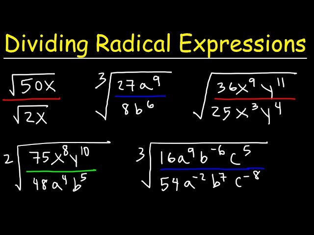 Dividing Radicals Solutions Examples Videos Worksheets Activities