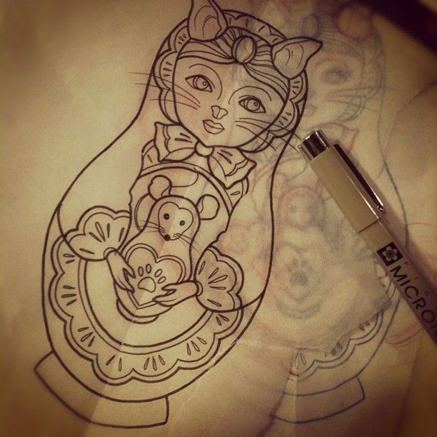 Doll Tattoo Russian Doll Tattoo Nesting Doll Tattoo