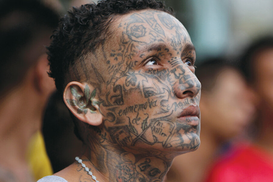 El Salvador Gang Street Tattoo Men Face Tattoo Face Tattoos