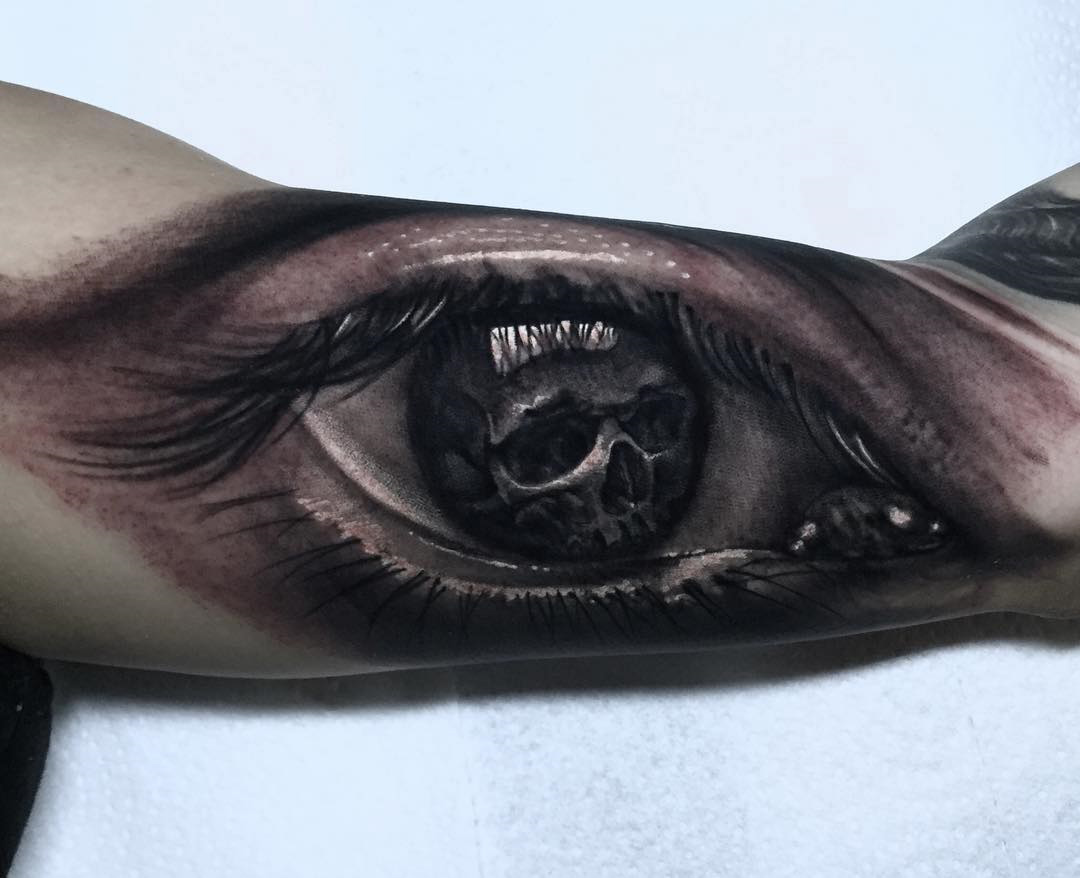 Eye With Skull Tattoo By Reddogtattoo On Deviantart