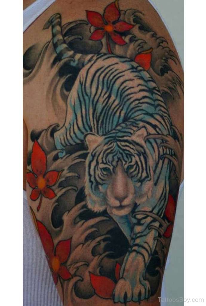 Floral Tattoo Flower Tattoos White Tiger Tattoo Lion Tigre Tattoos