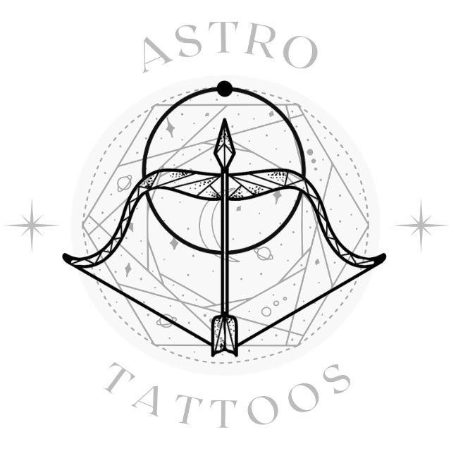 Geometric Arrow Bow Sagittarius Tattoo Design Astro Tattoos