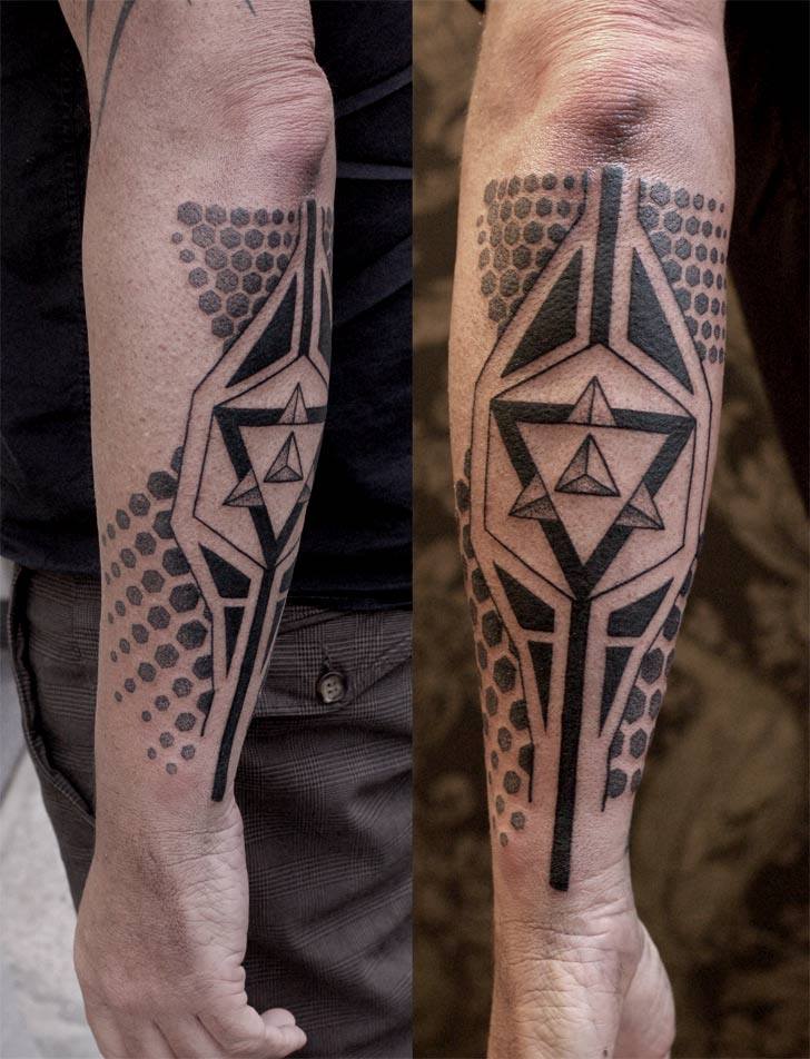 Geometric Forearm Tattoo Ideas For Men