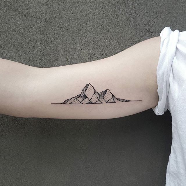 Geometric Mountain Tattoo