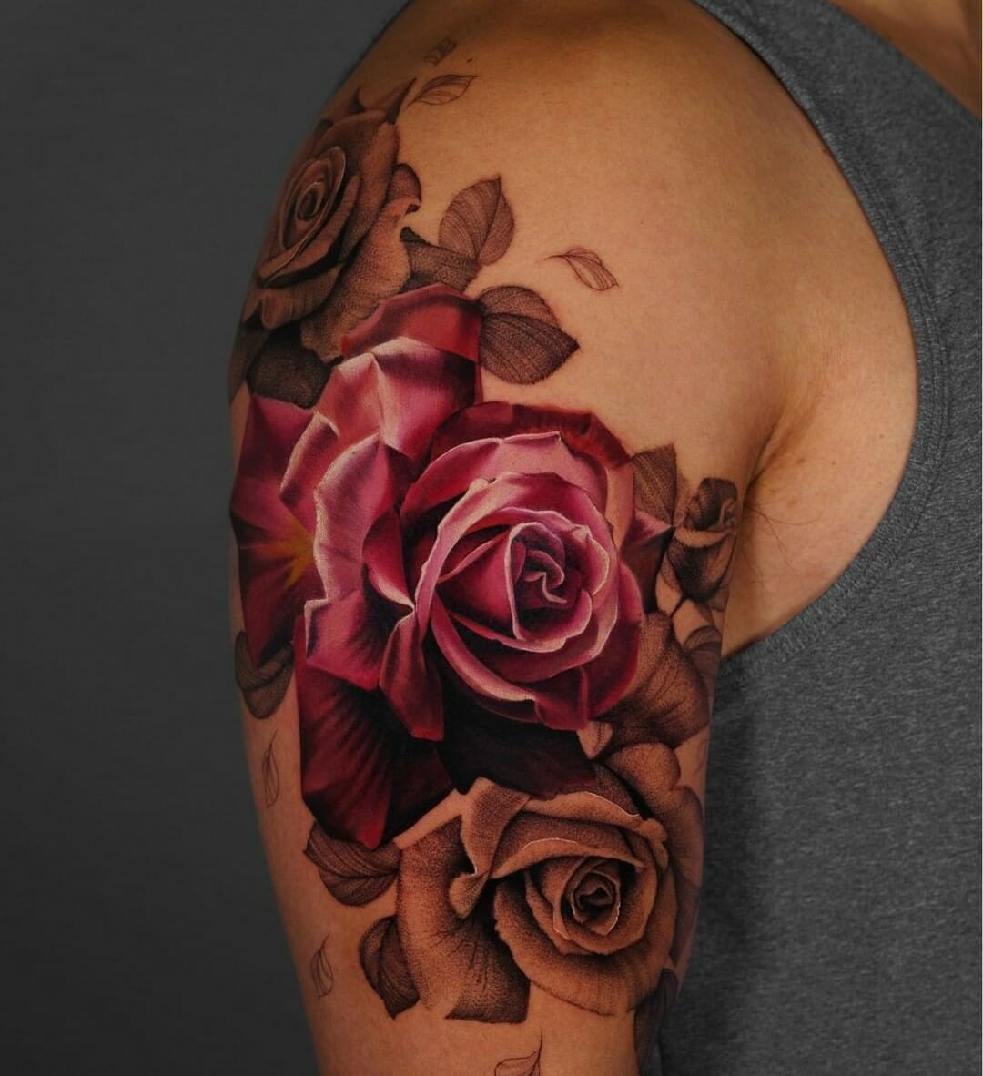 Girl Half Sleeve Tattoos Half Sleeve Rose Tattoo Rose Tattoo On Arm Rose Tattoos For Men