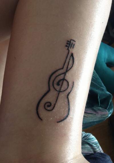 Guitar Tattoos For Ladies