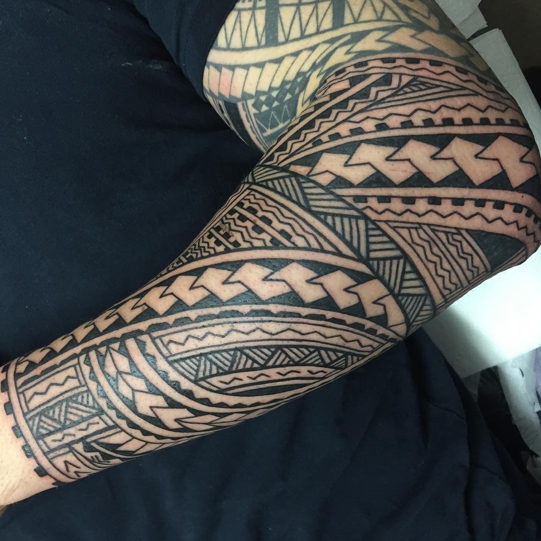 Hawaiian Tribal Tattoo Sleeves Wallpaper Half Sleeve Polynesian