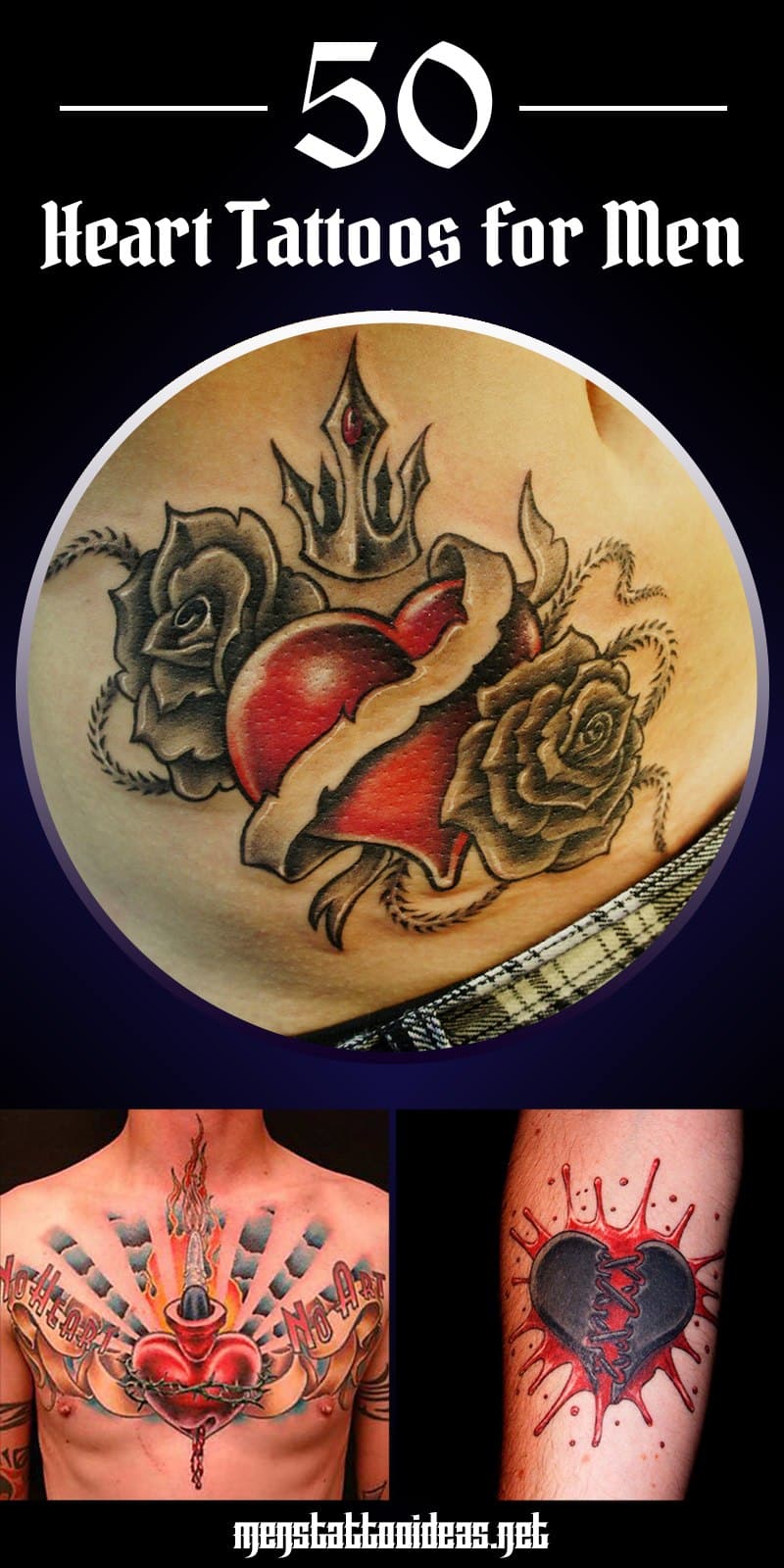 Heart Tattoos For Men Design Ideas For Guys