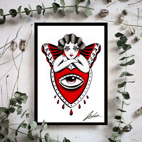 Horror Tattoo Flash Art Print Etsy Canada