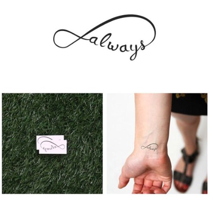 Infinity Always Temporary Tattoo Set Of 2 Dise Os De Tatuajes De Infinito Tatuajes Del