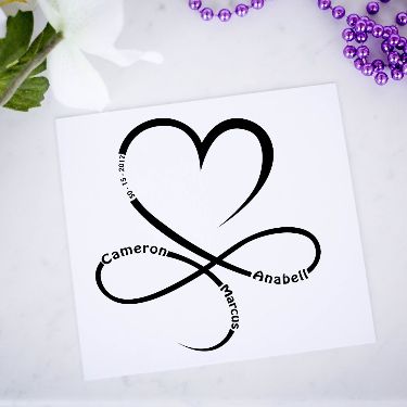 Infinity Heart Custom Family Names Tattoo Eternal Love Family Love Matching Tattoo Temporary Tattoo Personalized Tattoo Gift For Mom Dad Etsy