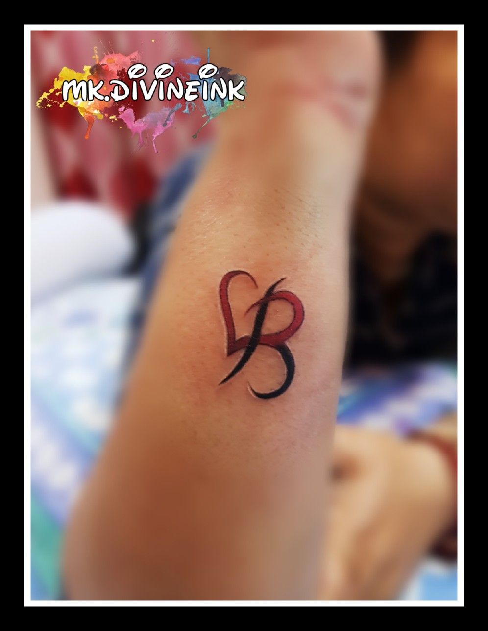 Initial Tattoo Designs With Heart Initial B Colourful Tattoo Letter