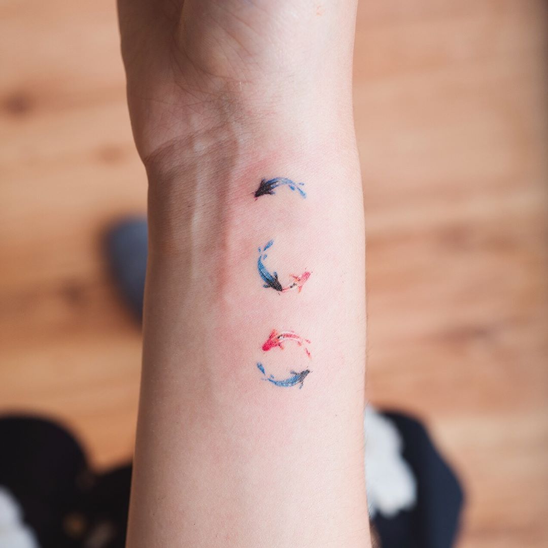 Koi Fish Tattoo Minimalist