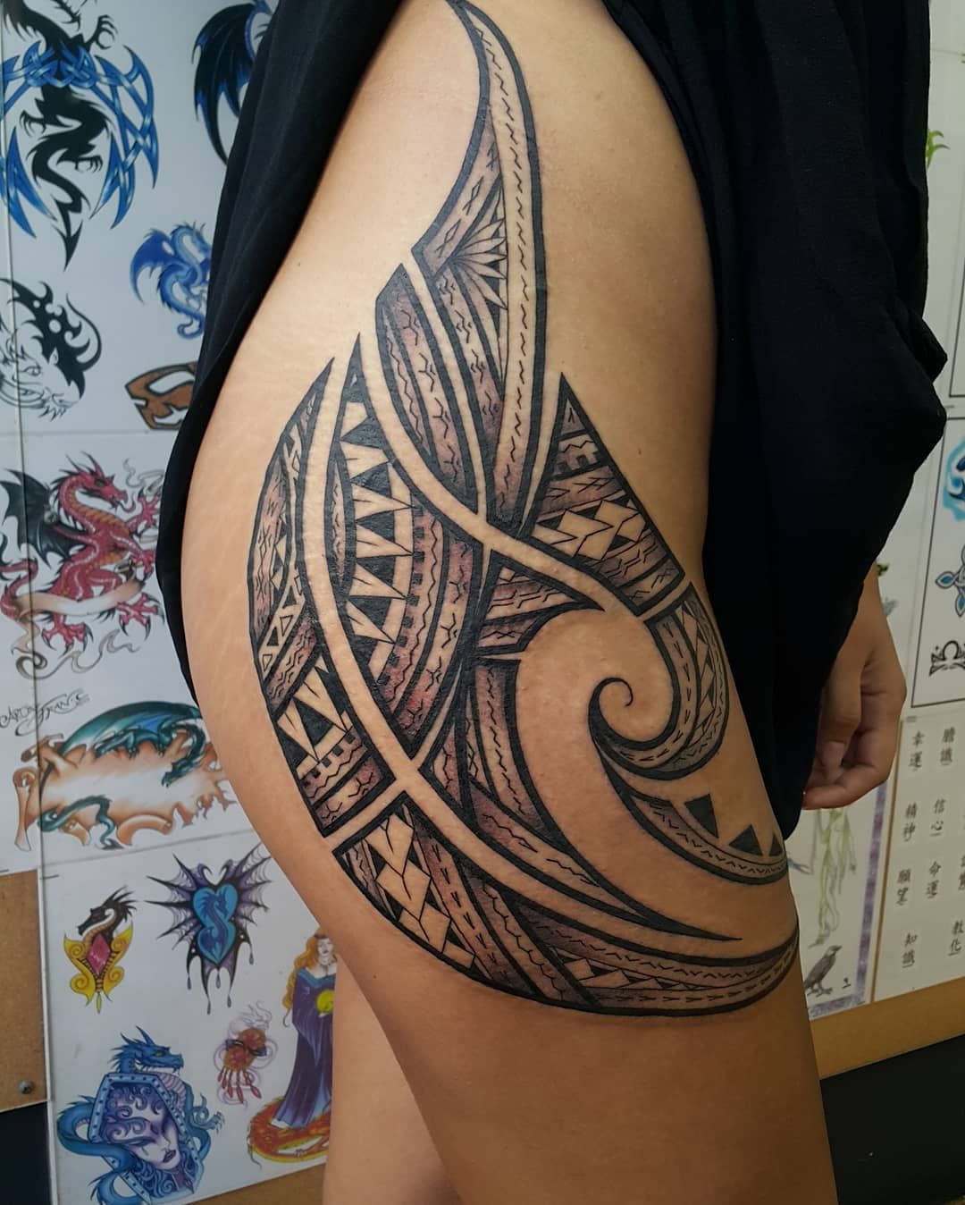 Koru Tattoo Polynesian Samoan Half Sleeve