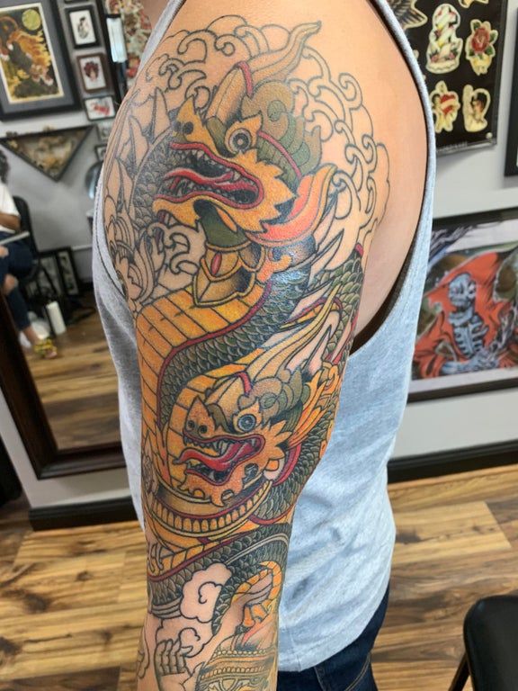 Latest Session Of My Thai Folklore Sleeve Done By James Cumberland At