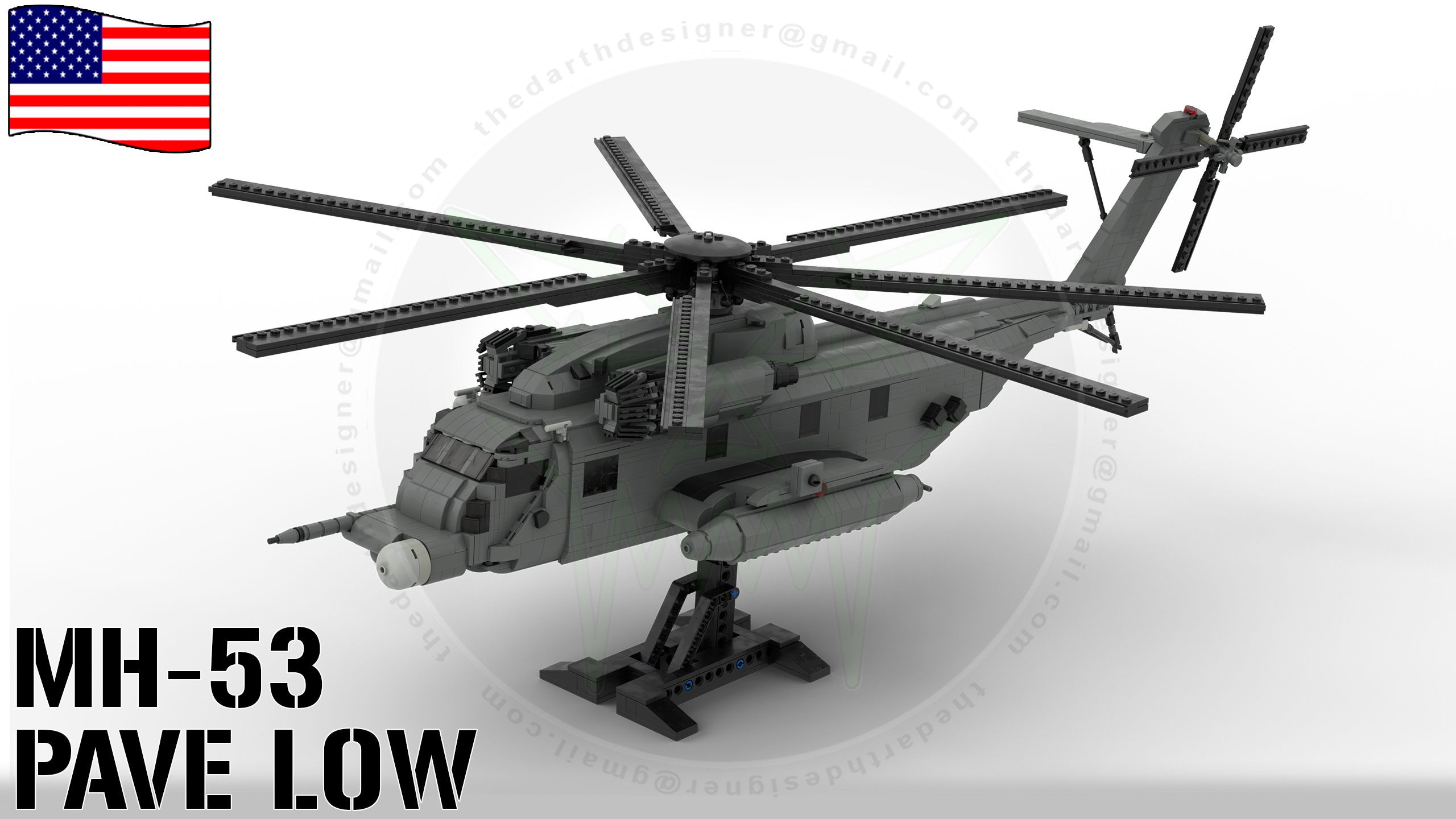 Lego Sikorsky Mh 53 Pave Low 1 35 Scale Lego Moc Afol Fyp Fyp