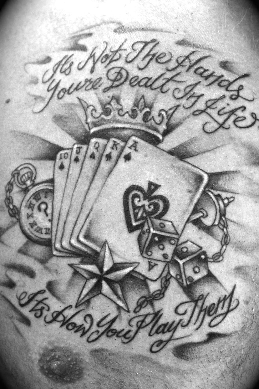 Life Is A Gamble Casino Tattoo Cool Tattoos Tattoo Designs