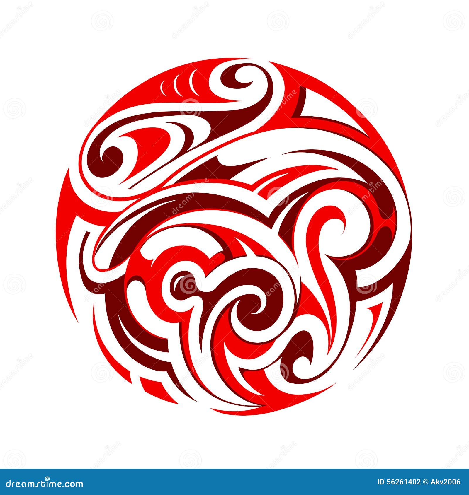 Maori Circle Tattoo Cartoon Vector Cartoondealer Com 69328349