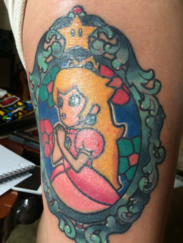 Mario And Princess Peach Tattoos Gamer Tattoos Bff Tattoos Best